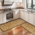 thumbnail image 3 of Kitchen Rugs Sets Of 2,Golden Christmas Snowflake Pattern Anti Fatigue Kitchen Mat Rugs Non Slip Washable,Decorative Kitchen Floor Mats for Kitchen,Sink,Laundry,17"x47"+17"x47", 3 of 5