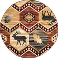 thumbnail image 2 of Rugs.com Pioneer Collection Rug – 5 Ft Round Multi Medium-Pile Rug Perfect For Kitchens, Dining Rooms, 2 of 9