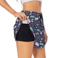thumbnail image 3 of Lsque Bamboo Panda Printed Women's Running Shorts with Liner Pockets,Elastic Quick Dry Workout Athletic Gym Yoga Shorts,Womens High Waist Shorts-X-Large, 3 of 9