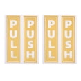 thumbnail image 1 of Unique Bargains 2'x5' PVC Adhesive Vertical Push Pull Door Sign Golden 2 Set, 1 of 7