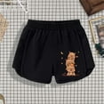 thumbnail image 2 of LIIPEE Girls Boys Sports Shorts Summer Casual Comfortable Cartoon Animal Printed Stretch Elastic Waist Athletic Shorts Baby Versatile Beach Shorts,Black,3-4 Years, 2 of 3