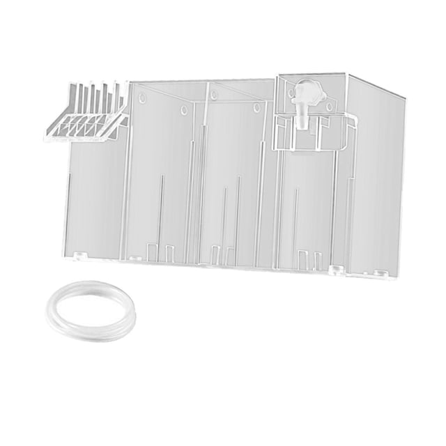 Transemion Aquarium Hang on Filter Box Drip Fish Waterfall Tank Box Top Flow Box Filter Clear 26x13.5x15cm
