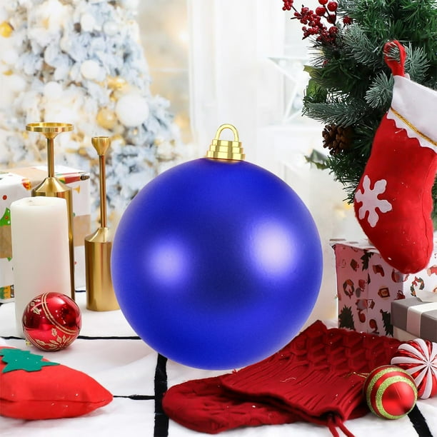 Seyotauo 6 Inch Shatterproof Plastic Spherical Christmas Ornaments, Indoor Outdoor Christmas Ornaments, Easy-to-Hang for Christmas Tree, Holiday Celebrations,Wedding/Engagement Events