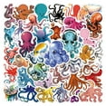 thumbnail image 2 of 55 Pcs Octopus Marine Life Cartoon Graffiti Stickers, Newly Upgraded Waterproof Reusable Durable Design, Perfect For Laptops Tablets Skateboards Bikes As Gift For Young People Diy, 2 of 7