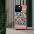 thumbnail image 3 of DistinctInk Clear Hybrid Case for Apple iPhone 15 Plus (6.7" Screen) - Playful Cartoon Spring Flowers on Pink - Raised Bezel Screen Guard, 3 of 8