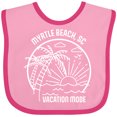 thumbnail image 3 of Inktastic Summer Vacation Mode Myrtle Beach South Carolina Boys or Girls Baby Bib, 3 of 4