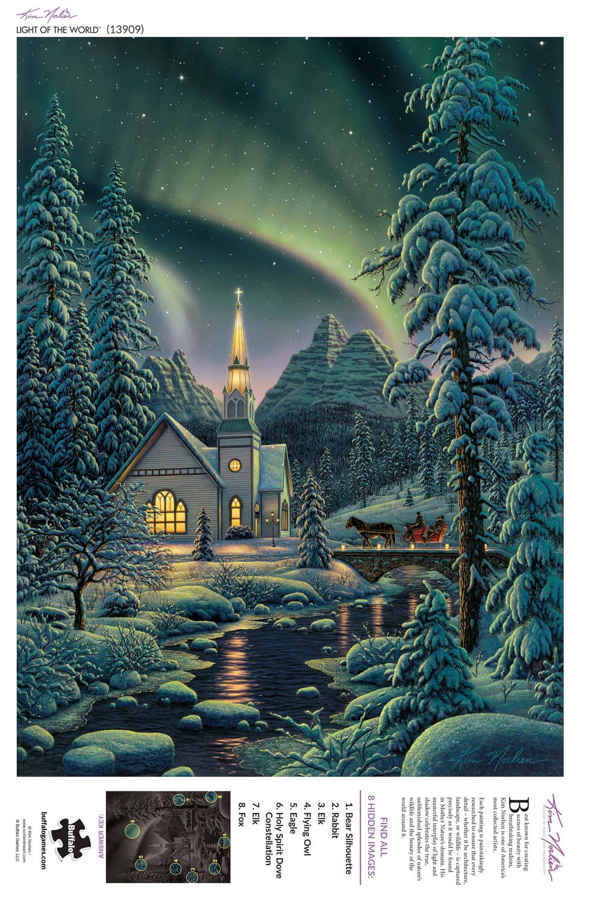 Buffalo Games Light of the World Puzzle imbriqué de 1000 pièces pour adultes de 14 à 99 ans