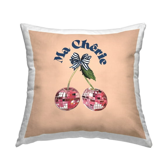 Stupell Industries Glam Cherry Phrase Decorative Printed Throw Pillow Design by Amelia Noyes