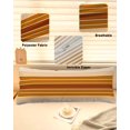 thumbnail image 6 of Burnt Orange Ombre Stripe Body Pillow Cover, Pillowcase Protectors with Zipper, Breathable Decorative Throw Pillow Case Cover, Farmhouse Striped Gradient Pillow Shams for Couch Sofa 20x60Inch, 6 of 8