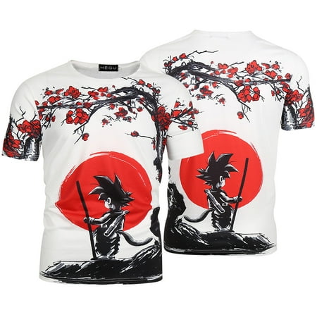 KABOER Men Goku Graphic Printed Shirt Anime Z Dragon Ball 3D Print T Shirt