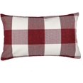 thumbnail image 5 of Set of 2 Farmhouse Buffalo Check Plaid Throw Pillow Covers Cushion Case Polyester Linen for Christmas Home Decor Red and White, 12 x 20 Inches, 5 of 6