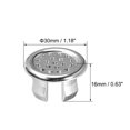 thumbnail image 2 of Uxcell Insert Spares Overflow Covers Plastic for Bathroom Kitchen Mesh Hole Silver Tone 0.87" x 0.63" 10pcs, 2 of 3