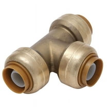 SharkBite 3/8 in. Push x 3/8 in. Dia. Push Brass Tee