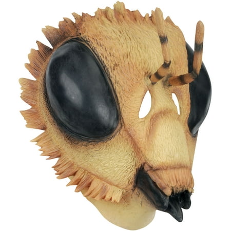 Loftus Large Bee Insect Latex Full Head Mask, Yellow,