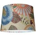 thumbnail image 4 of Springcrest Collection Set of 2 Drum Lamp Shades Multi Color Tropic Floral Medium 14" Top x 16" Bottom x 11" Slant Spider with Harp and Finial Fitting, 4 of 7
