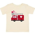 thumbnail image 3 of Inktastic Valentine's Day Red Firetruck with Pink Hearts Boys or Girls Baby T-Shirt, 3 of 5
