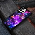 thumbnail image 4 of WIRESTER Shockproof Soft Rubber Cover Case for Samsung Galaxy S25 Ultra 6.8" 2025, Purple Nebula Galaxy, 4 of 5