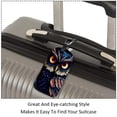 thumbnail image 3 of Square 2Pack PU Leather Cartoon Owl Cruise Luggage Tag with Privacy Cover and Name ID Tag for Travel Handbags Backpacks Luggage Tags, 3 of 6