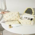 thumbnail image 1 of Lindbes 1pc Large/Medium/Small Flower Pattern Zipper Cosmetic Bag Toiletry Bag Set For Girls  Bathroom Organizer For Toiletries  Makeup And Cosmetic Storage  Suitable For Travel Or Colleg, 1 of 1