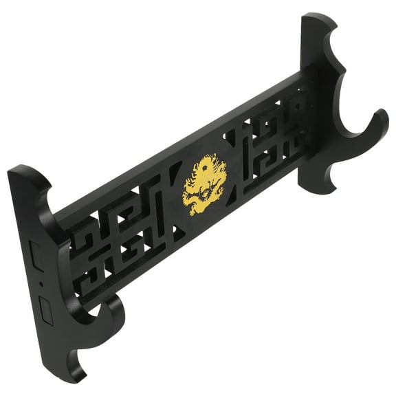 BESTYASH Sword Holder Wall Mount Sword Rack Black Wood Wall Mounting 1Pcs Study