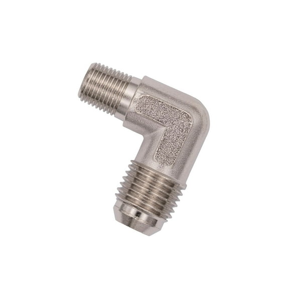 Flo Supply 1/8" NPT x 6AN 90 Degree Fitting - Male/Male