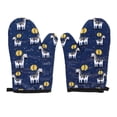 thumbnail image 1 of 2pcs Protective Oven Mitts Useful Heat Resistant Cook Mittens for Baking Use, 1 of 4