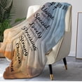 thumbnail image 3 of Throw Blanket with Inspirational Thoughts and Prayers Religious Soft Christian Blankets Throw Blankets Perfect Mother''s Day for Women 60x80 Inch(God Says You are.), 3 of 6