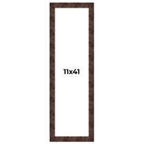 11x41 Frame Brown Burl Real Wood Picture Frame Width 1.625 Inches | Interior Frame Depth 0.5 Inches