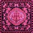 thumbnail image 1 of Ahgly Company Indoor Square Medallion Pink French Area Rugs, 5' Square, 1 of 4
