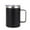 Black, variant on Boovnll 304 Stainless Steel Coffee Mug with Lid Thermal Insulation Outdoor Portable Comfortable Handle Heat and Cold Available