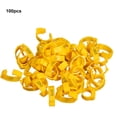 thumbnail image 2 of Flmtop 100 Pcs Anneau de Poulet Réglable Design à Boucle Facile à Assembler Anneau de Pied de Poulet pour Marquage Jaune, 2 of 9