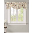 thumbnail image 2 of Tie Up Valance Curtain for Kitchen,Vintage Country Wildflower Floral Rod Pocket Short Curtains Adjustable Tie-Up Shade Valances,Retro Beige Window Treatment for Bathroom Living Room Bedroom, 2 of 8