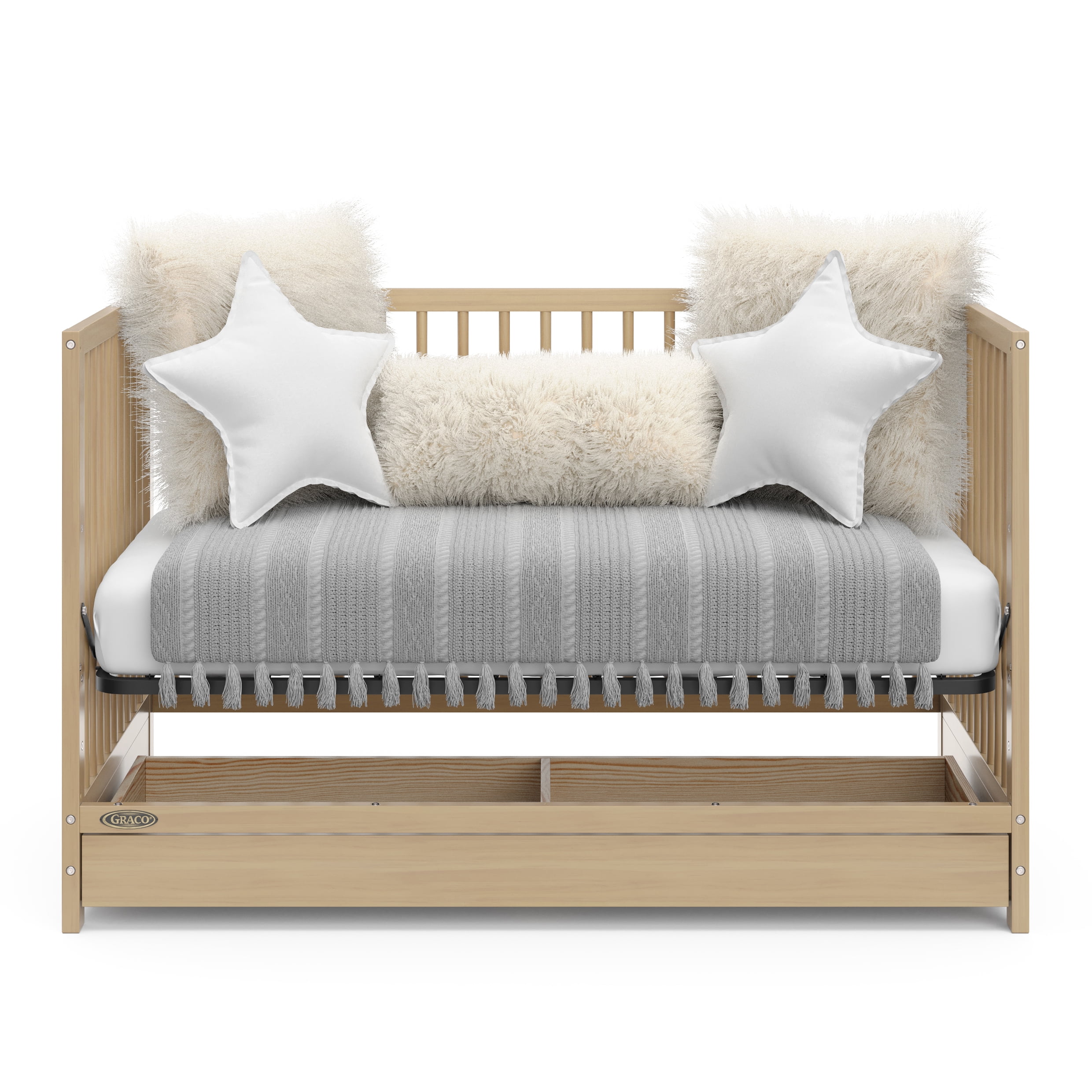 Graco Teddi 5-in-1 Convertible Baby Crib with Drawer, Driftwood