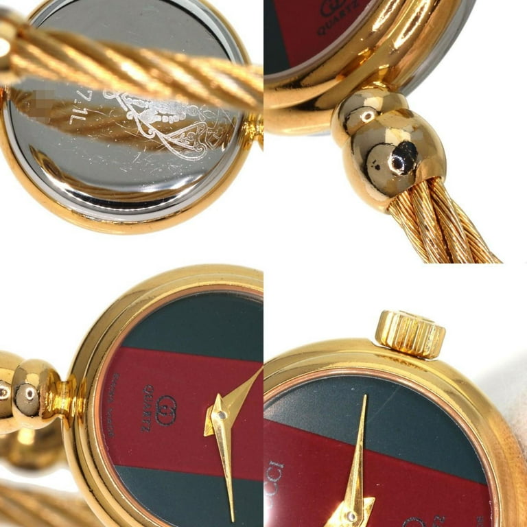 稼働品レディースGUCCI   2047−1L Gucci Ladies Watch Bangle 2047.1L Quartz Gold Women's Watch