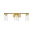 thumbnail image 2 of Trade Winds Raymond 3-Light Bathroom Vanity Light in Natural Brass, 2 of 5