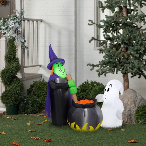 Halloween Airblown Inflatable 4ft. Potion Tasting Witch 