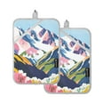 thumbnail image 7 of Yayeee Pot Holders Kitchen Heat Resistant with Pocket 7"x9.8" Cotton Oven Cooking Hot Pads, Abstract Mountain, 7 of 7