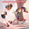 thumbnail image 7 of 4 Pack Braided Bands Compatible with Apple Watch 38/40/41/42/44/45/46/49mm for Women Men, Solo Loop Nylon Strap for iWatch Series 11/10/9/8/Ultra 3/SE 3, 7 of 7