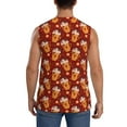 thumbnail image 4 of Haiem Men's Heart Christmas Hot Cocoa Print Tank Tops Summer Sleeveless Cut Off Workout T-Shirts Fitness Vest Athletic Undershirts-Large, 4 of 8