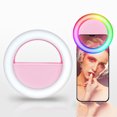 thumbnail image 1 of Mini Clip-on Téléphone Intelligent Selfie Anneau Lumineux RGB LED Beauté, 1 of 8