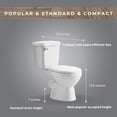 thumbnail image 5 of Rear Outlet Toilet with P-Trap, Efficient Flushing and Space-Saving Two-Piece Toilet, Two Extension Pipe for Easy Install, 5 of 13