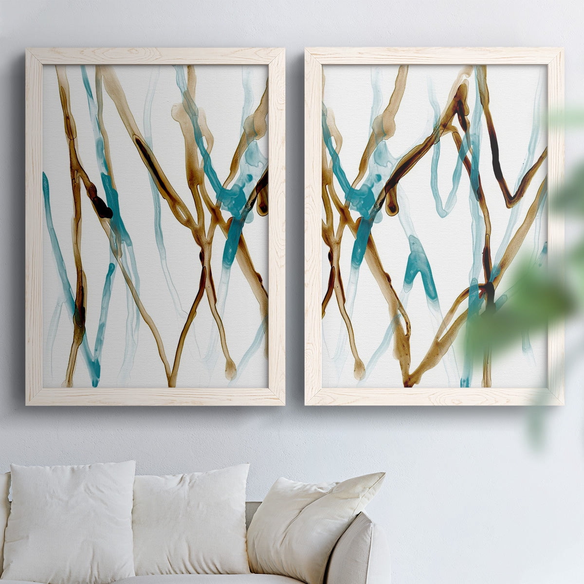 Runnel XVII - Premium Framed Canvas 2 Piece Set - Ready to Hang