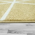 thumbnail image 3 of Low-Pile Area Rug with Modern Geometric Pattern & Pastel Colors in Yellow - 6'7" x 9'2" (6'x9'), 3 of 5