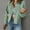 Mint Green, variant on Hueook Long Coat Women Ladies' Casual Solid Color Lapel Button Long Sleeved Cardigan Jacket Army Green M