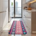 thumbnail image 4 of Pink and Teal Geometric Boho Pattern Kitchen Rug Mat,Kitchen Runner Rugs Non Skid Washable,Decorative Kitchen Floor Mats for Kitchen,Sink,Laundry,17"x47.2", 4 of 7
