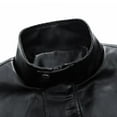 thumbnail image 3 of YLSDY Mens Leather Jacket Fashion Casual Bomber Jacket Retro PU Motorcycle Jackets Coats Plus Size Full-Zip Outerwear Black XL, 3 of 8