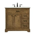 thumbnail image 3 of Elegant Decor Americana 36" Aluminum Alloy Single Bathroom Vanity in Driftwood, 3 of 8