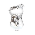 thumbnail image 4 of Yiaed Running White Horses Print Women One Piece Swimsuits Tummy Control One Shoulder Bathing Suits Pattern Ruffle Swimwear-X-Large, 4 of 8