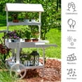 thumbnail image 4 of Sunnydaze Country Market 33.75" x 21.75" x 49.25" White Wooden Flower Cart Plant Stand, 4 of 14