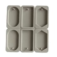 thumbnail image 1 of Naiovety Hermosos postres artesanales grises con molde de silicona rectangular con rombos de 6 agujeros, fabricación fácil de moldes Artesanía, 1 of 6